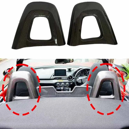 Carbon Fiber Stick-on Seat Roll Over Head Cover Trim for Mazda MX-5 Miata ND 16+