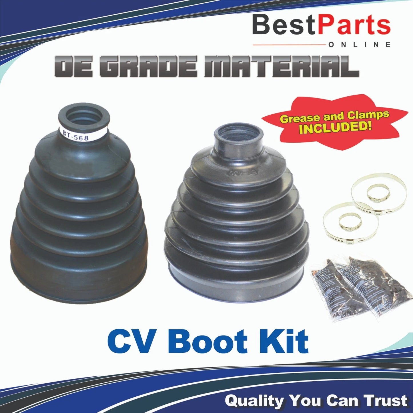 CV Axle Boot Kit 2 x Inner & Outer for Chevrolet S10 T10 Blazer (1997–2004)