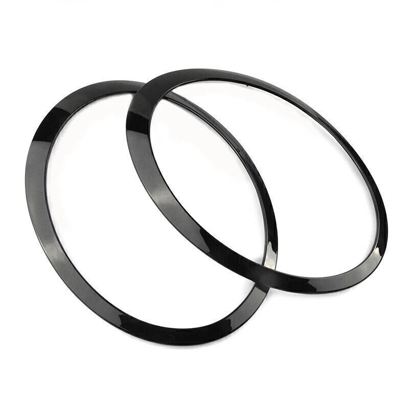 2 x Headlight Bezel Trim Ring Cover Black for Mini Cooper R55 R56 R57 (2007-2015)