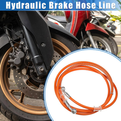 Hydraulic Brake Hose Line Orange 240cm 94.49in 10mm 0.39in for Motorcycle