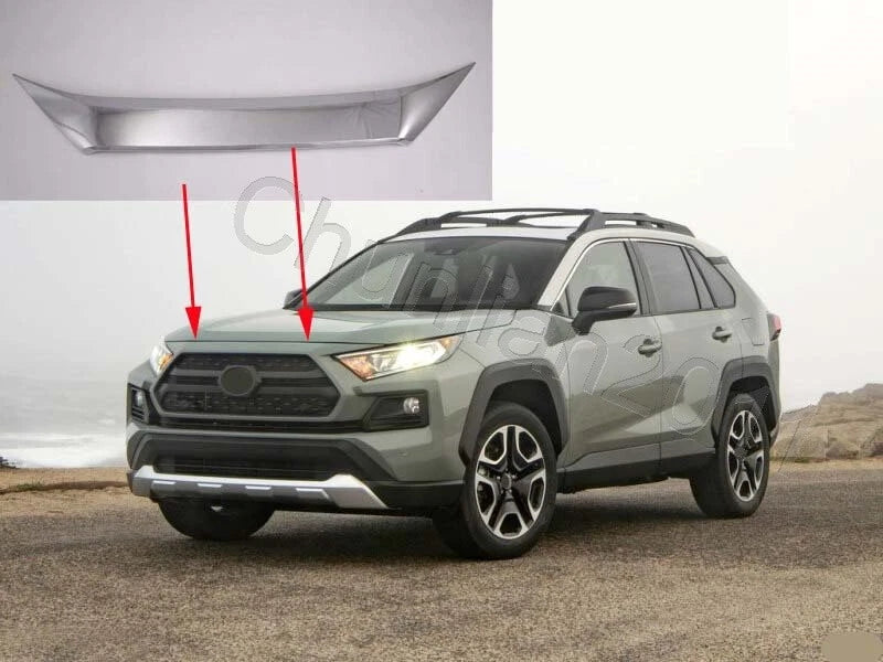 ABS Chrome Front Grille Cover Trim Full Set for Toyota RAV4 (2019-2023)