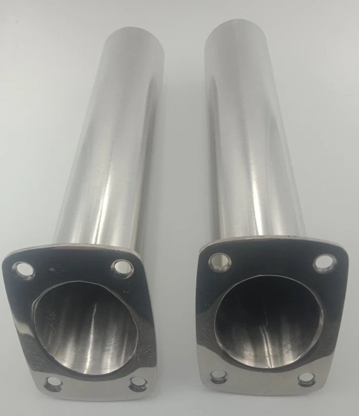 90° Fishing Rod Holder x 2 Stainless Steel Flush Mount Polished