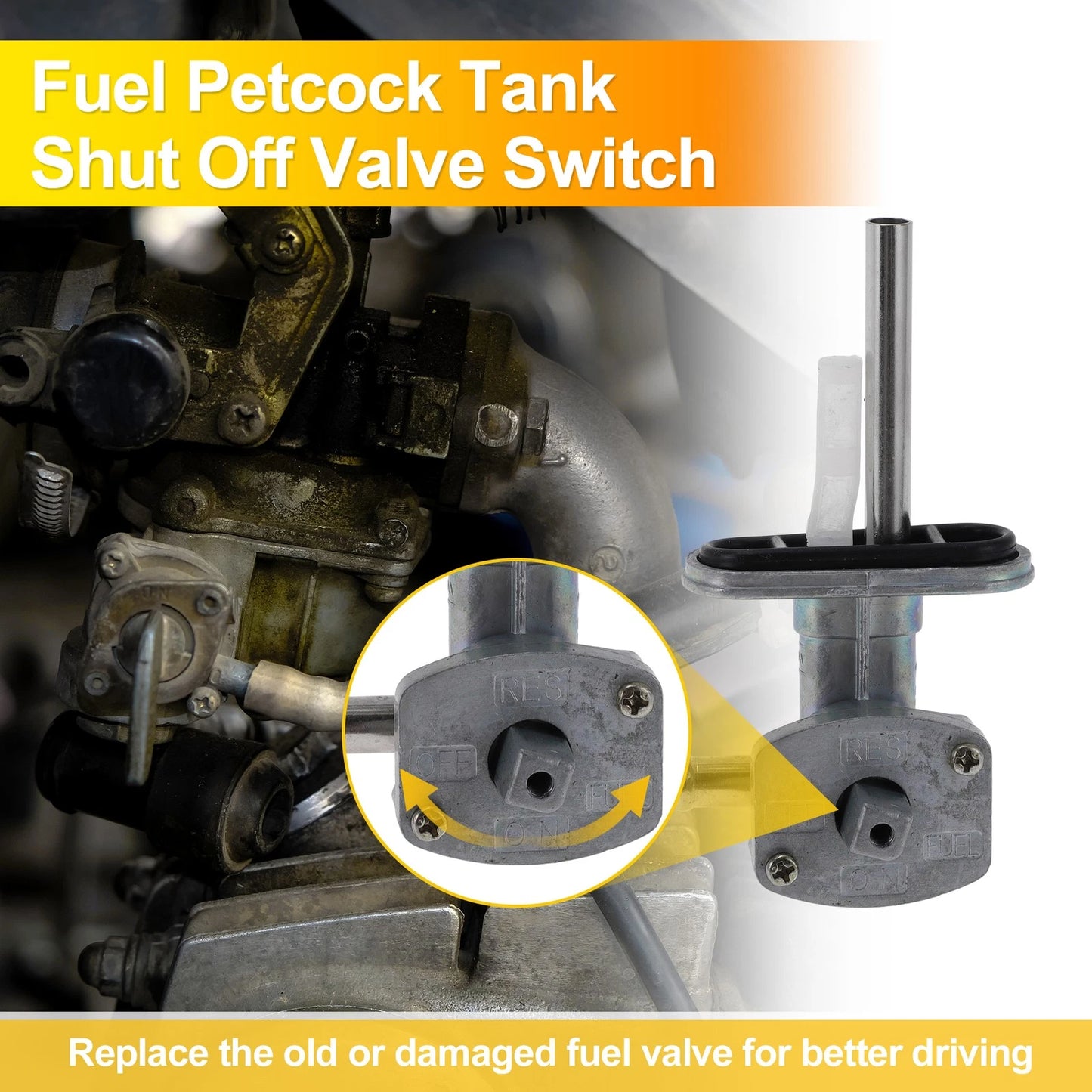 ATV Fuel Valve Petcock Gas Tank Switch for Yamaha Kodiak 400