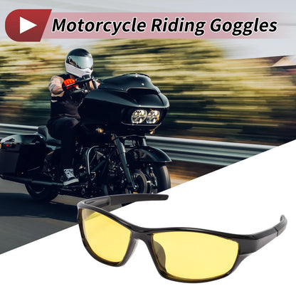 Riding Goggles Yellow Lens Black Frame Tri-acetel Cellulose for Motorcycle