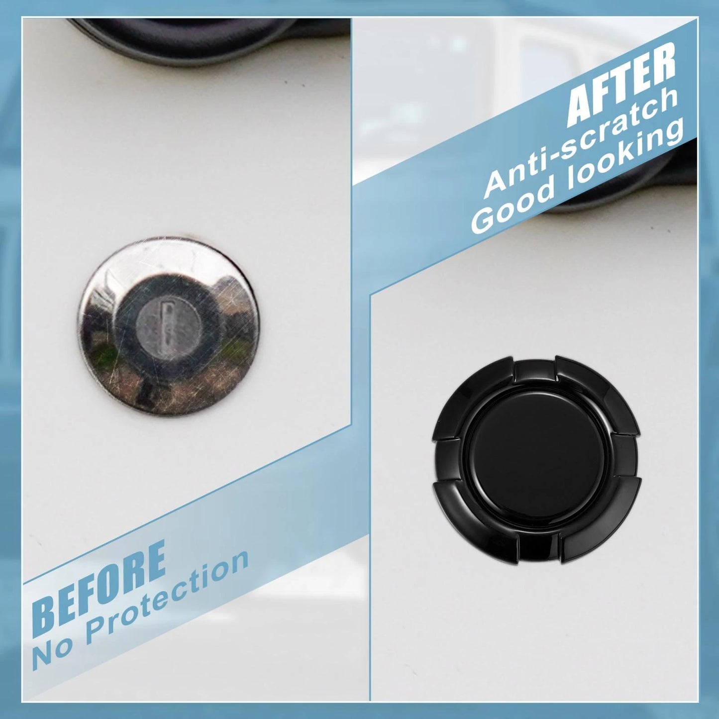 Car Door Key Jack Cover for Jeep Wrangler JL JLU (2018-2022) - Glossy Black 3 x