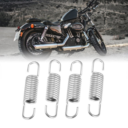 4 Pcs 6cm Silver Tone Motorcycle Brake Pedal Return Spring for Suzuki