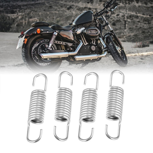 4 Pcs 6cm Silver Tone Motorcycle Brake Pedal Return Spring for Suzuki