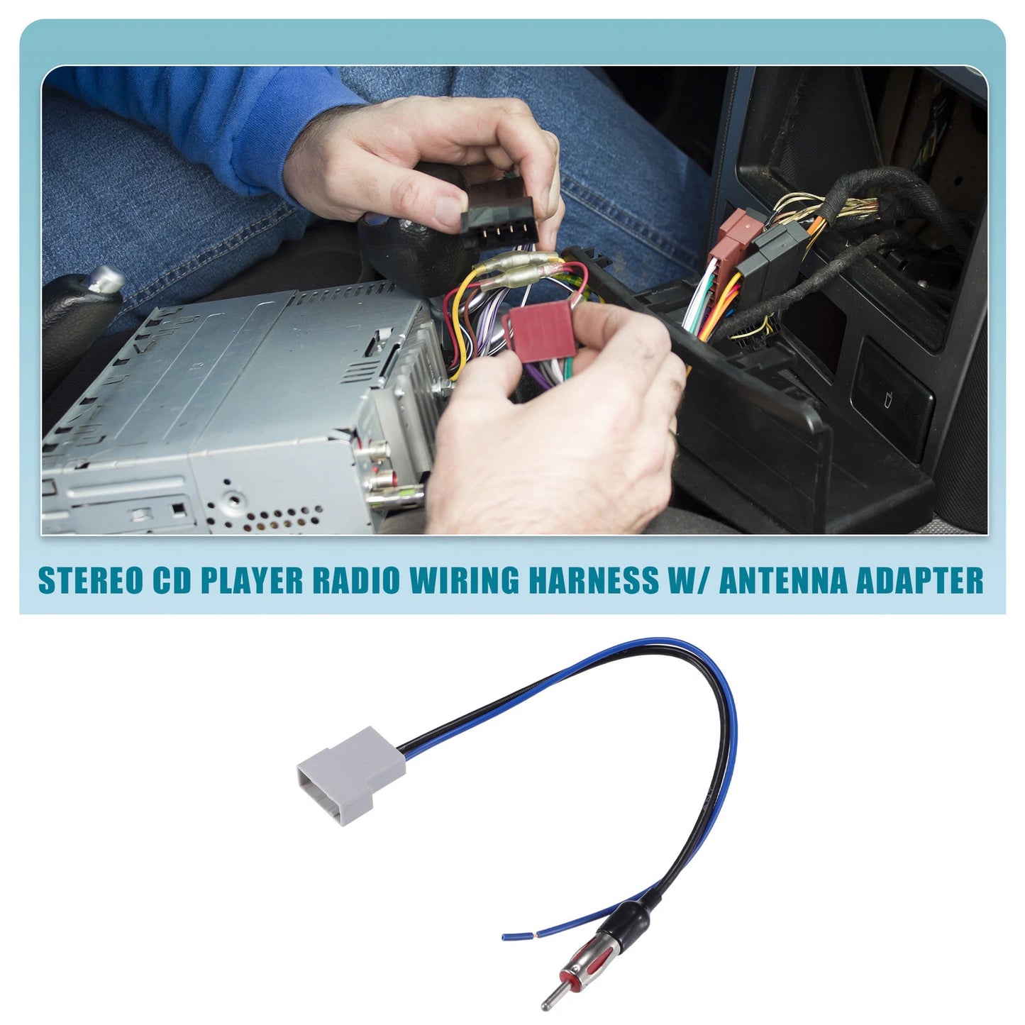 Stereo CD Player Radio Wiring Harness & Antenna Adapter for Nissan (2007-2020)