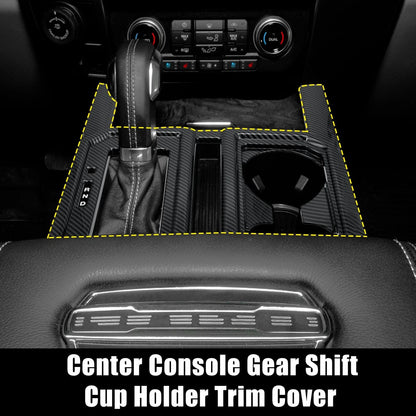 Center Console Gear Shift Cup Holder Trim Cover for Ford F-150 (2015-2019)