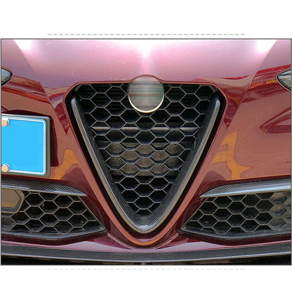 Real Carbon Fiber Front Bumper Grille Cover For Alfa Romeo Stelvio 2017-2020
