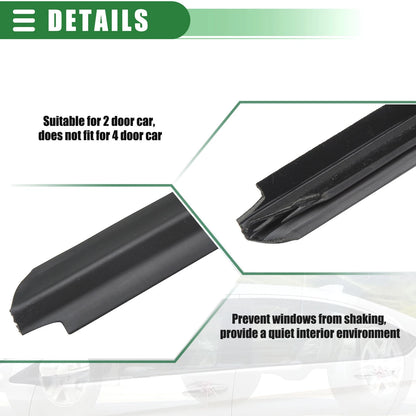 Rear Left Right Door Window Belt Weatherstrip for Ford F-250 (1999-2016)