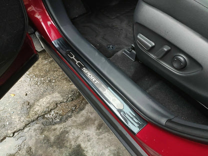 Carbon Fiber Door Sill Scuff Plate Outer Cover for Toyota RAV4 (2019-2023)