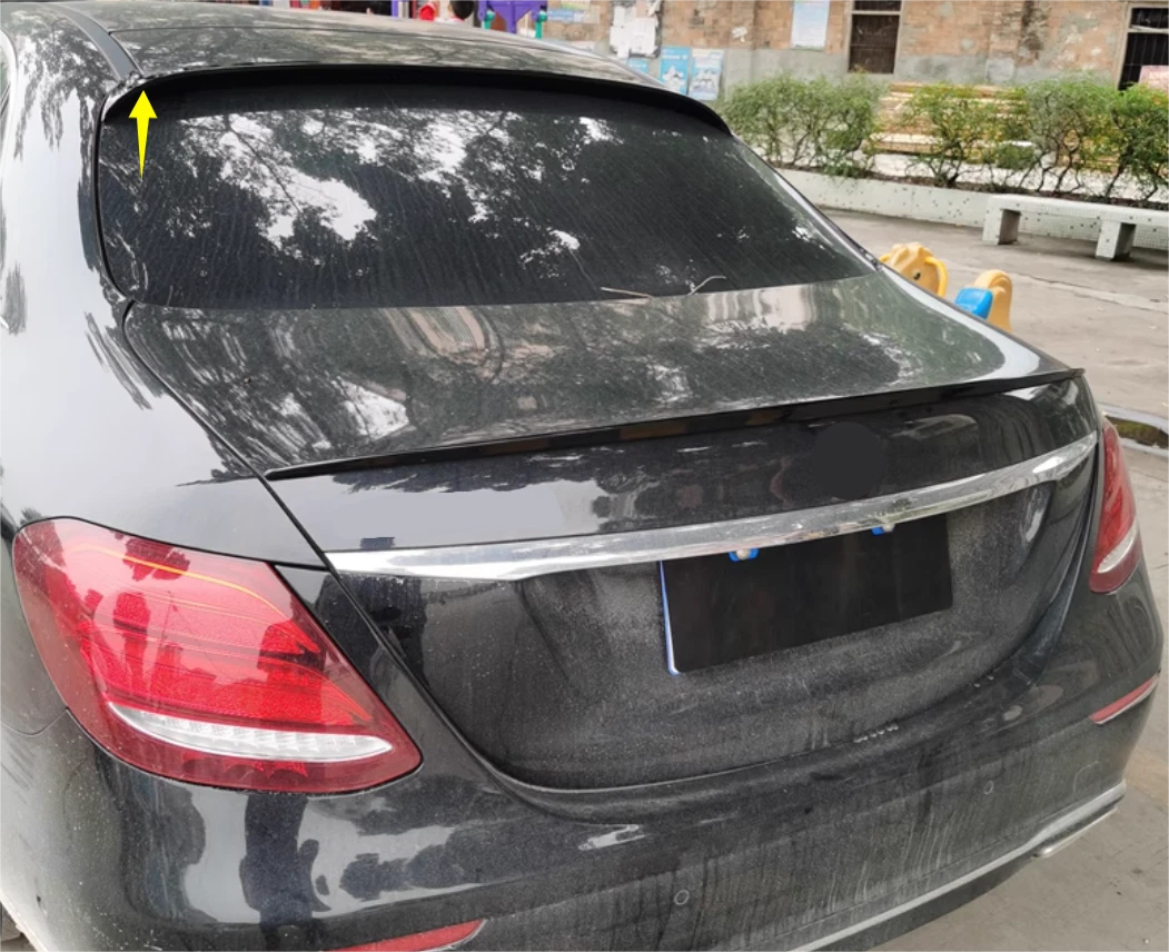 Rear Roof Spoiler for 2016-2022 Mercedes-Benz E-Class W213 Sedan 4DR Gloss Black