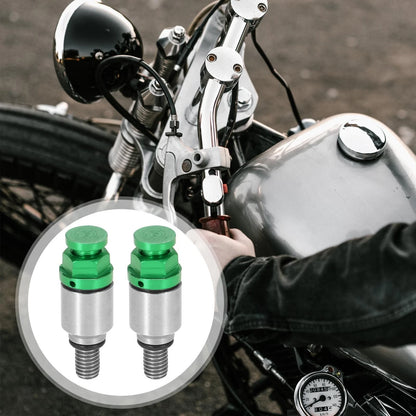 2 x M5x0.8 Motorcycle Screw Fork Air Bleeder Valve for Honda Yamaha Green