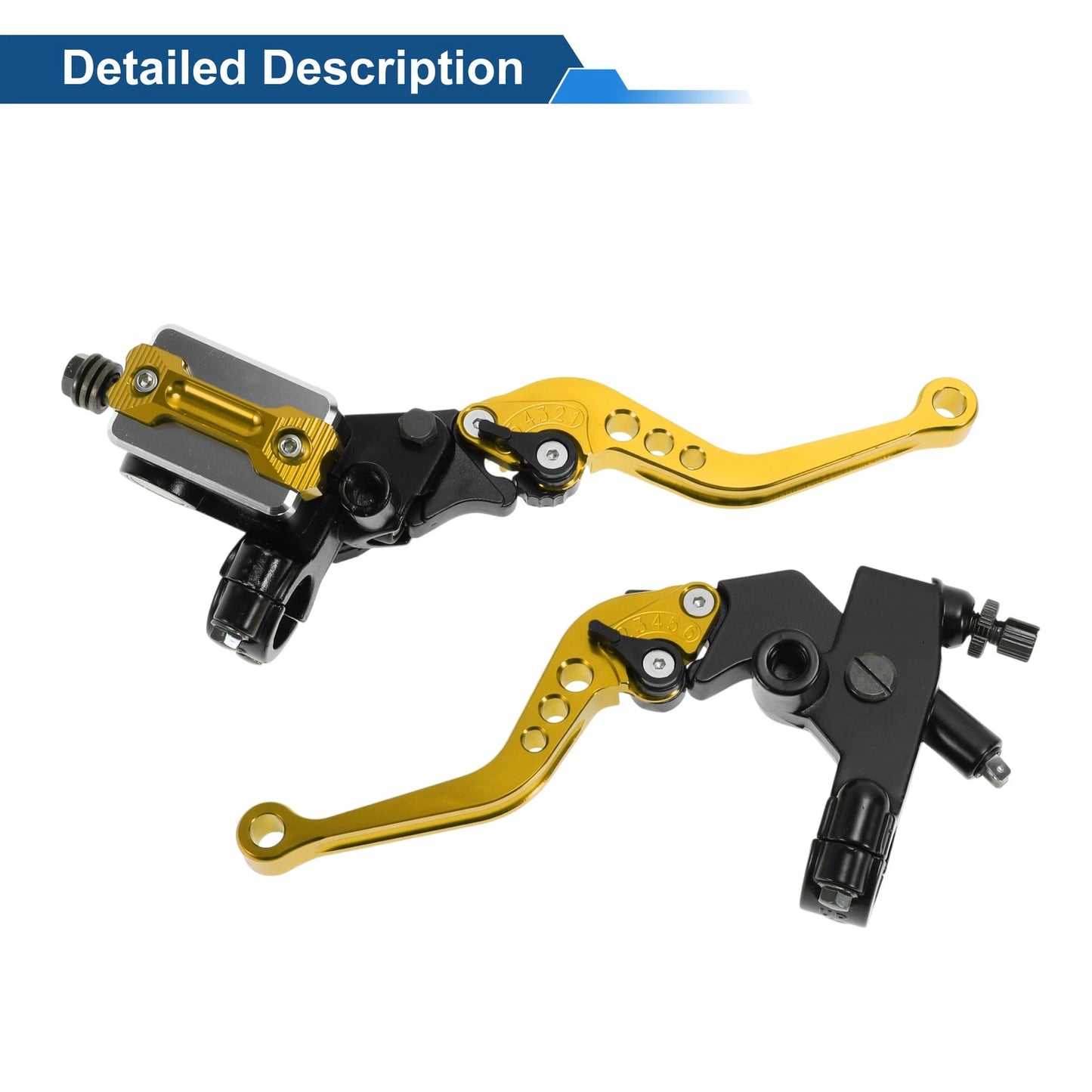 Adjustable Short Brake Clutch Levers for Honda Gold Tone