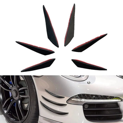 Spoiler Canards / 6pcs 6x / Front Bumper Decal Car Lip Splitter Sticker for Car