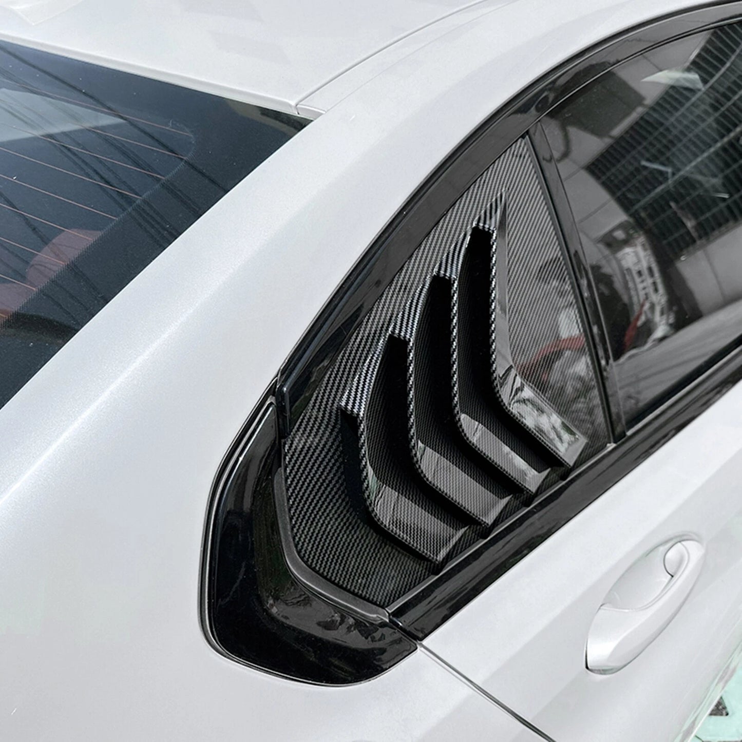 Rear Side Window Louvers for BMW 3 Series G20 (2019-2023) Carbon Style