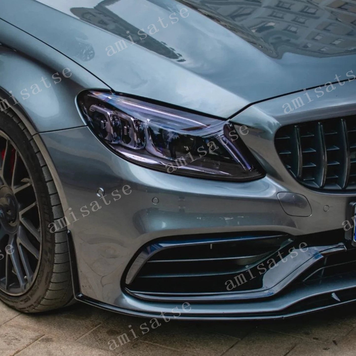Front Spoiler Lip Splitter Kit for Benz C Class W205 C63 AMG (2015-2022)