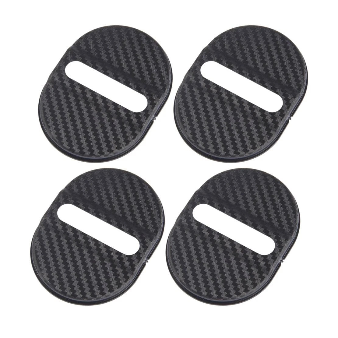 Carbon Fiber Car Door Lock Protective Cover Anti Rust Cushion
