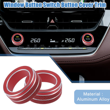 2 x AC Control Switch Knob Cover Trim for Toyota Corolla (2020–2022)