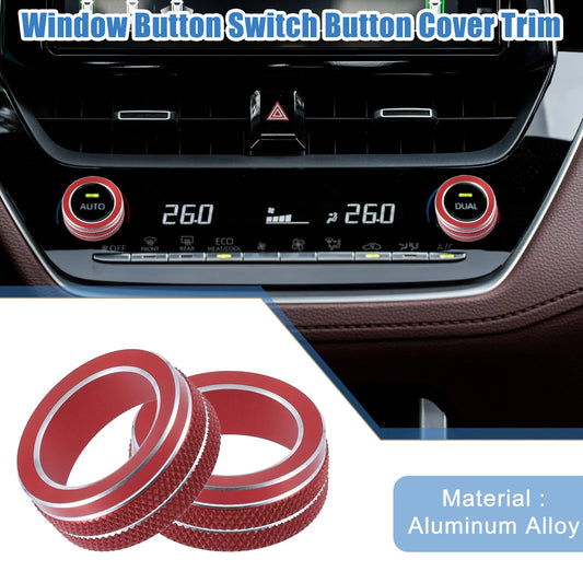 2 x AC Control Switch Knob Cover Trim for Toyota Corolla (2020–2022)