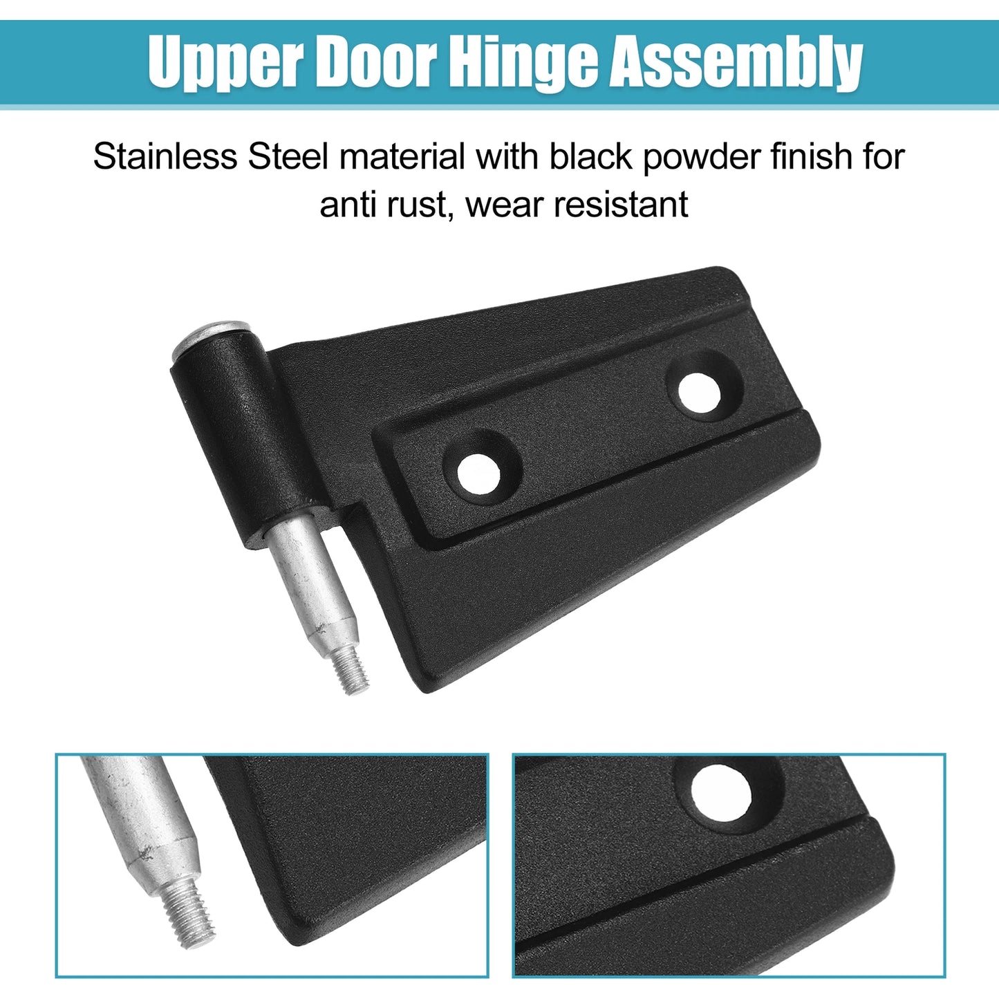 8pcs Car Door Hinge Kit w/ Bolts for Jeep Wrangler JK (2007-2018) Stainless Steel