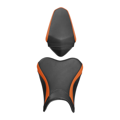Black Orange Rider Passenger Seat for Kawasaki Ninja 400 Z400 (2018-2023)
