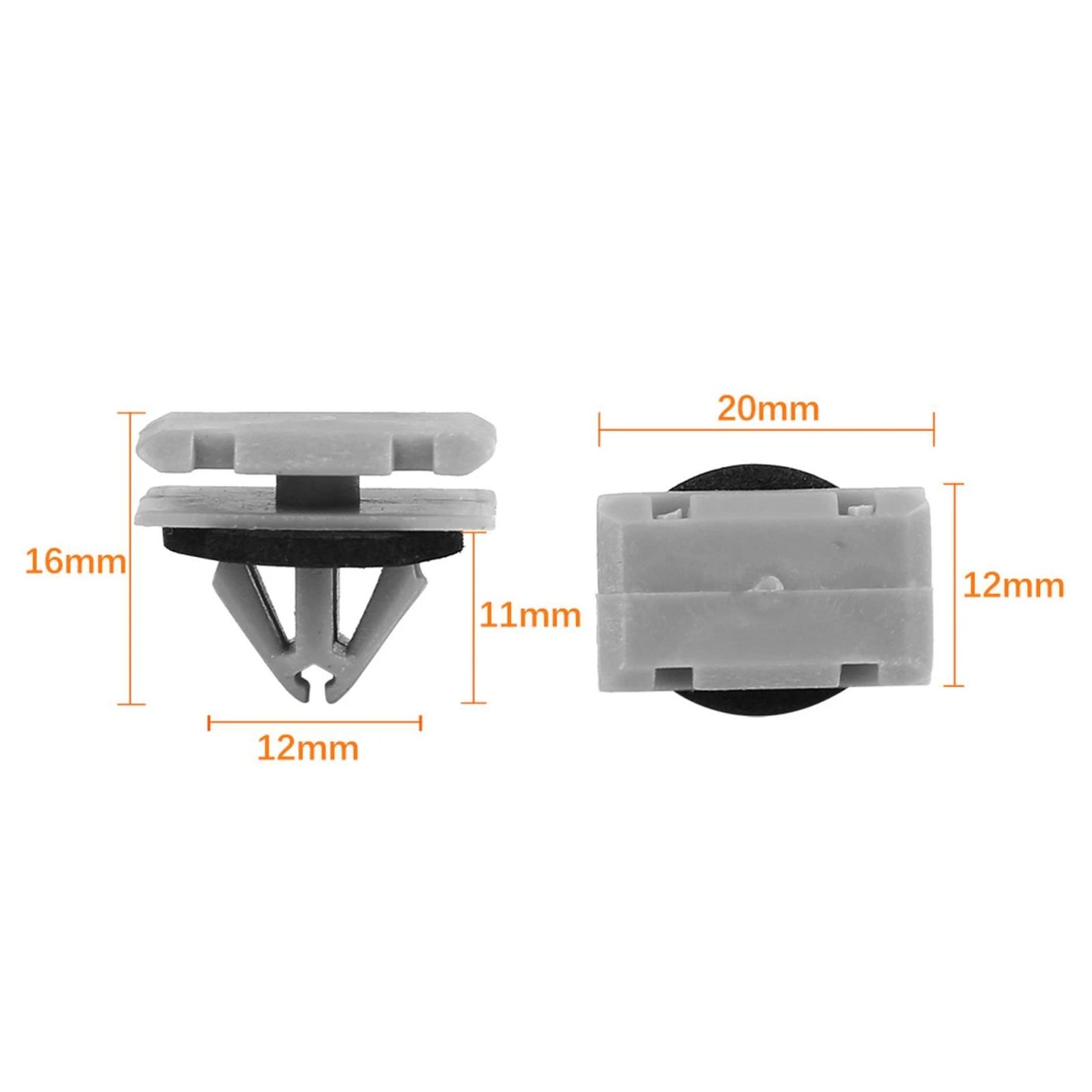 20 x Plastic Rivet Bumper Fasteners for Jeep Cherokee WK2 (2011-2023)