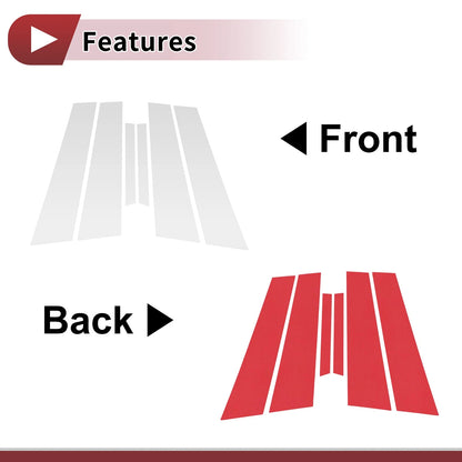 Door Pillar Window Trim for Ford Mercury Milan (2010-2012) Silver Tone