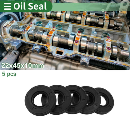 Oil Seal Seal Ring Rotary Shaft Seal NBR Rubber 22x45x10mm Black