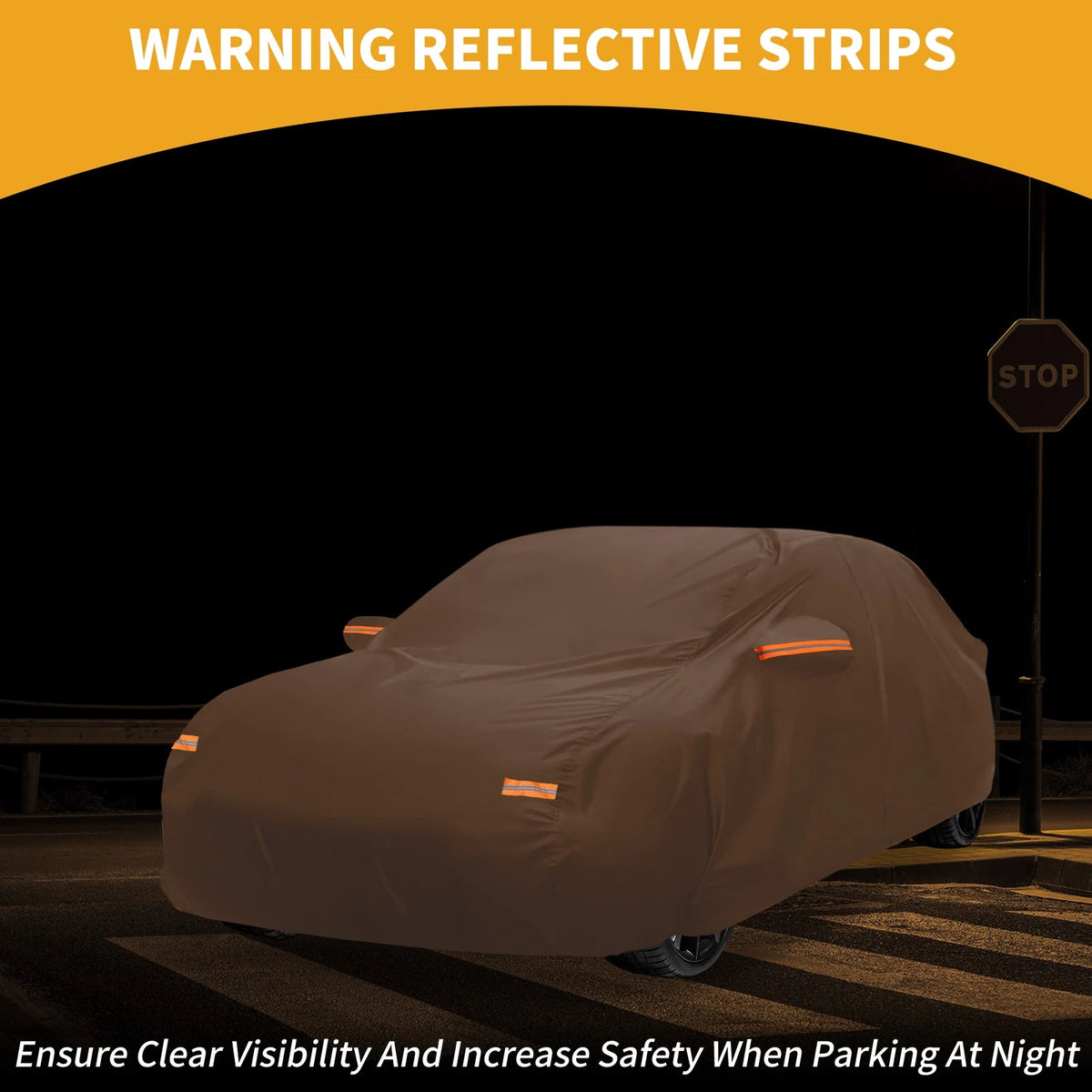 Car Cover Orange Cotton with Zipper for Toyota RAV4