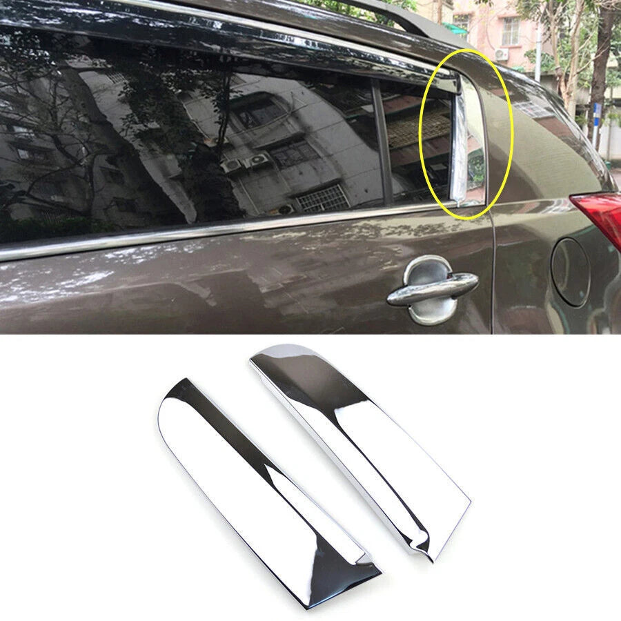 Chrome Rear Window C Pillar Post Cover Trim Caps for Kia Sportage (2011-2015)