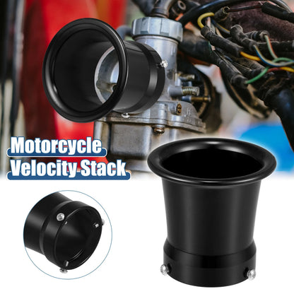 50mm Velocity Stack Carburetor Air Filter Funnel Trumpet Black