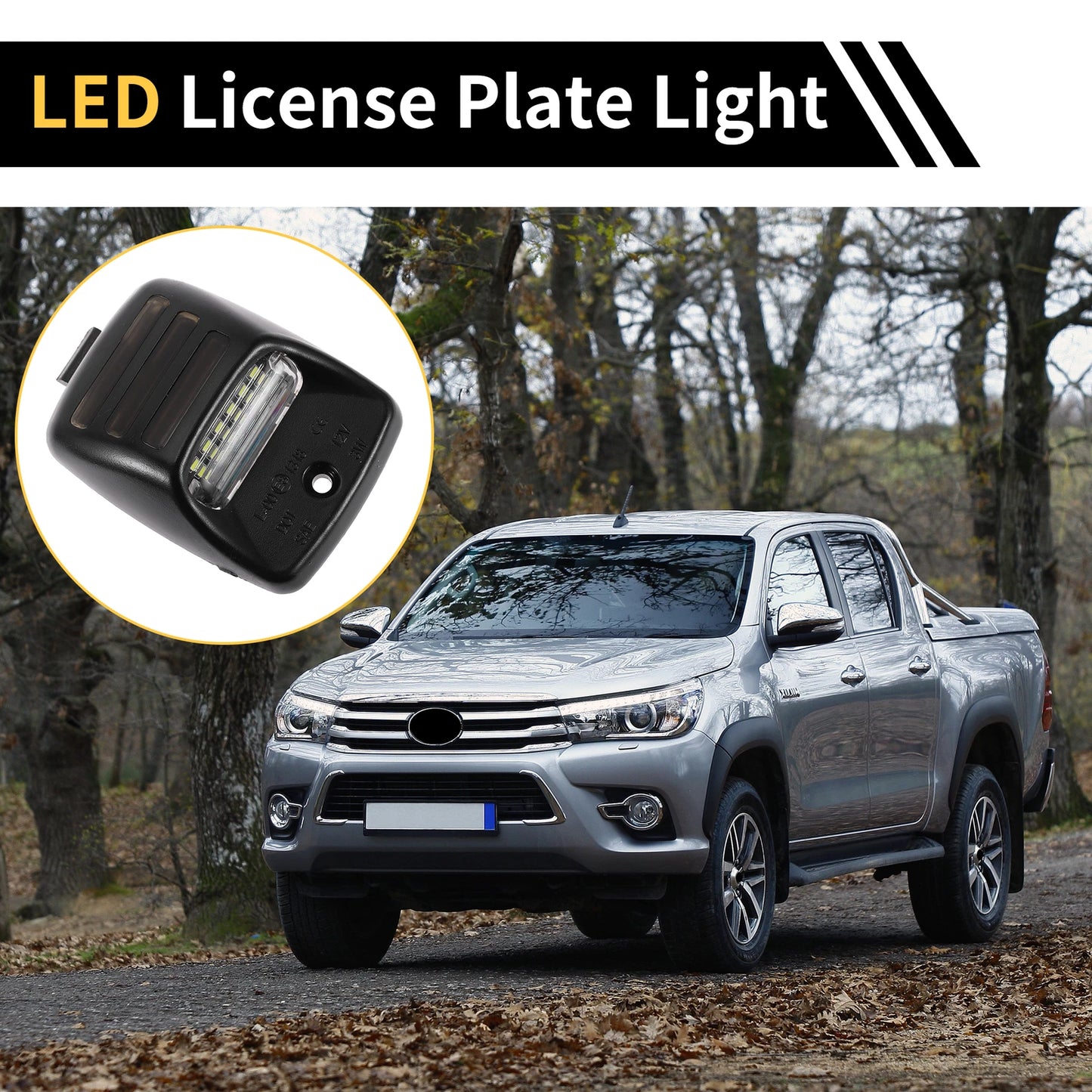 2 x License Plate Light Tag Lamps for Toyota Tundra (2000-2013) Clear Lens
