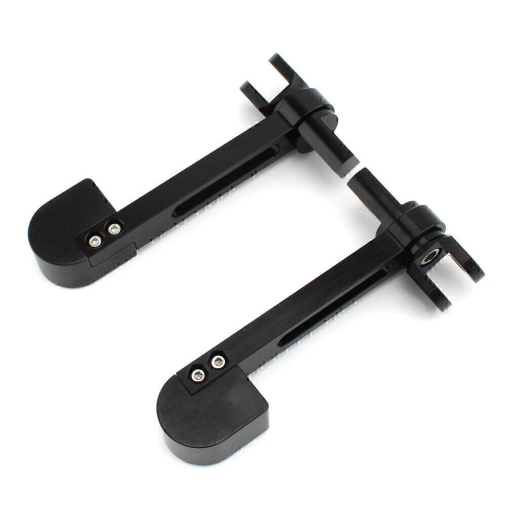 Black Stirrup Heel Foot Rest Pegs for Harley Sportster XL 883 1200 Softail FXWG