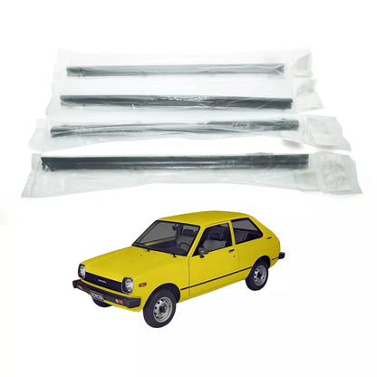 Rear Door Glass Weatherstrip Set for Toyota Starlet 5DR KP60 KP61 KP62 1978-1984