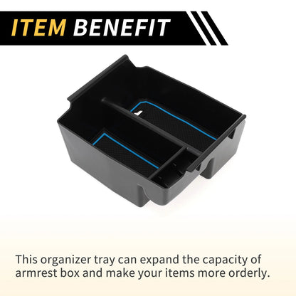 Center Console Organizer Tray for Jeep Wrangler JK JKU 2011-2018 Blue