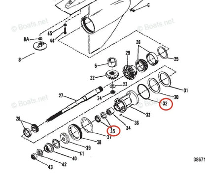 Stern Drive Lower Unit Oil Seal for Mercruiser Bravo II