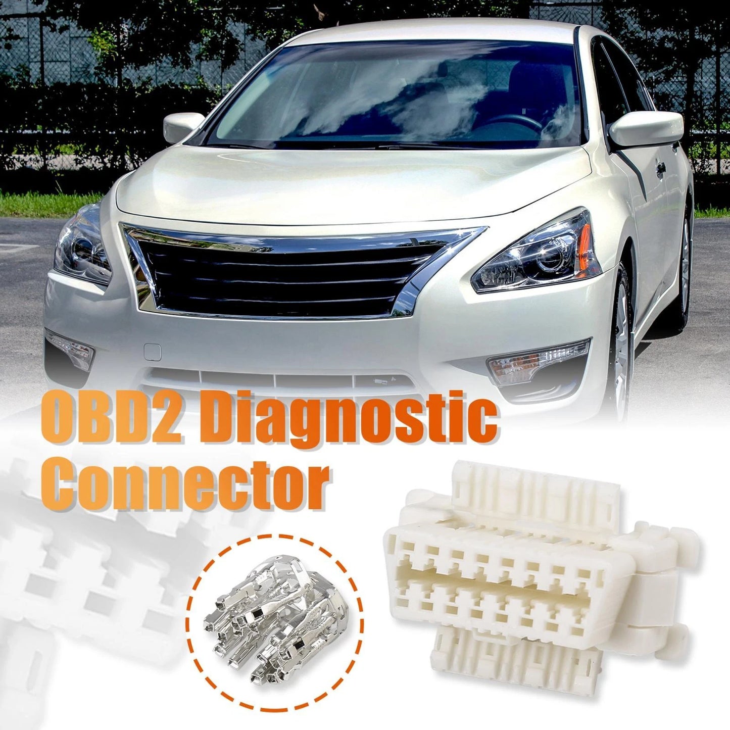 OBD2 Diagnostic Connector Female Socket 16 Terminal for Toyota, Kia
