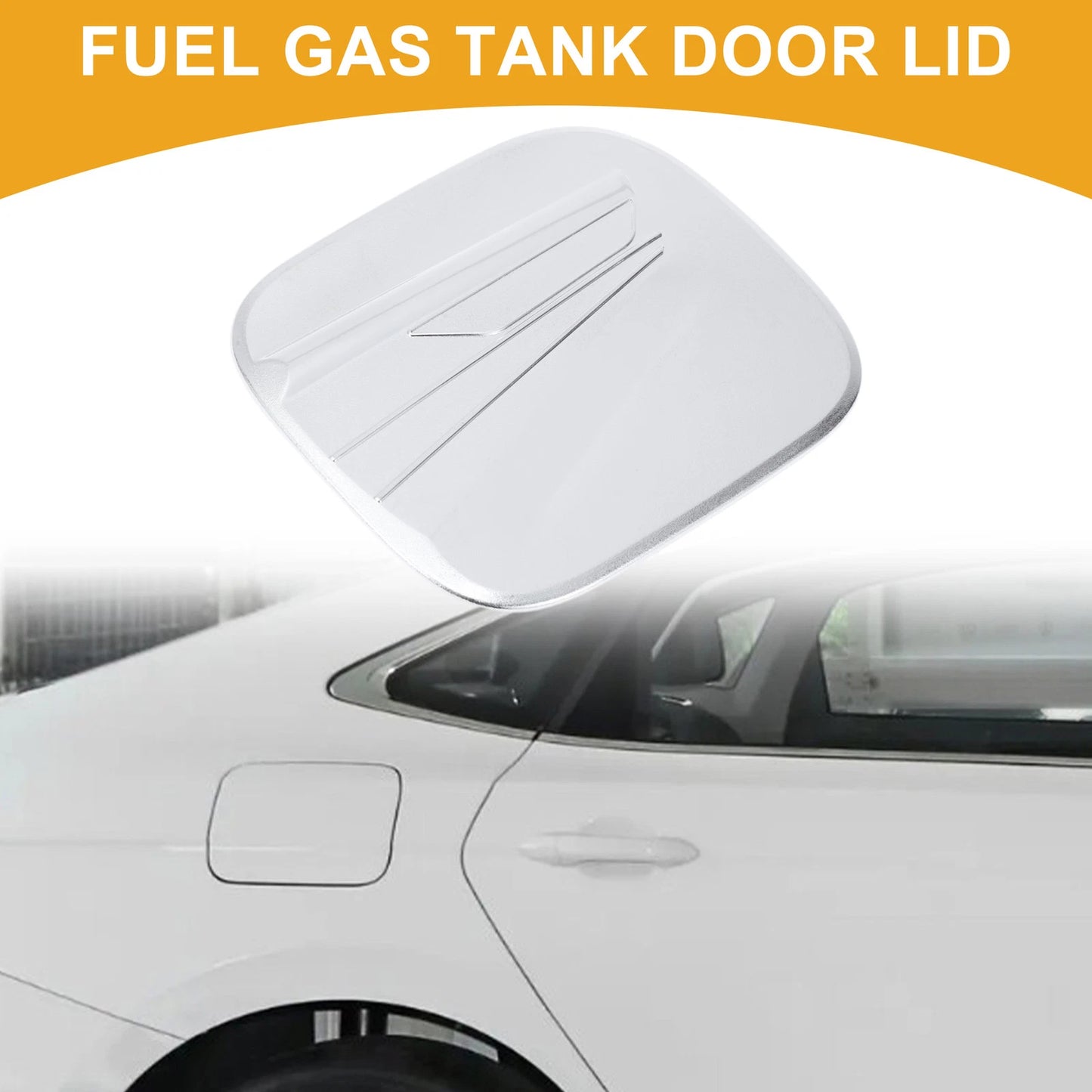 Fuel Tank Door Cap for Toyota Highlander (2022-2025) Chrome Silver Tone