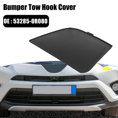 Right Front Bumper Tow Hook Cover for Toyota RAV4 (2016-2018) Black