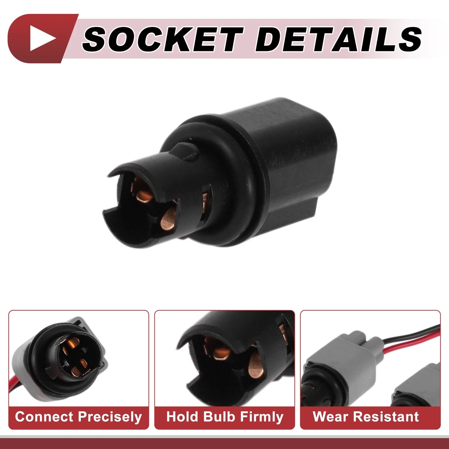 2 x Side Marker Light Socket Wiring for Ford Fiesta (2011-2013)