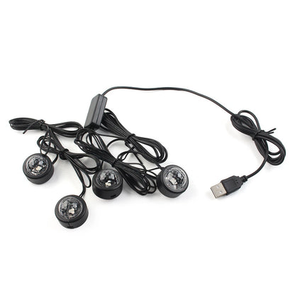 Colorful USB Ambient Foot Lamp for Car Interior Lighting