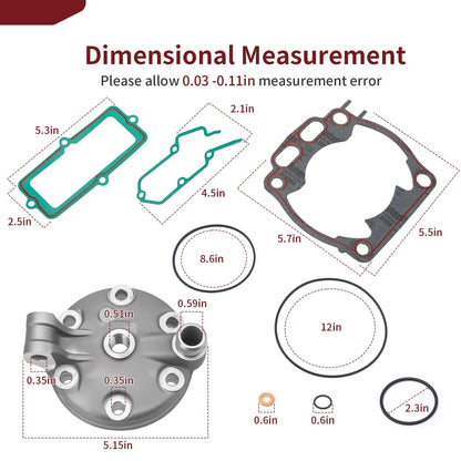 Stock Bore Replacement Cylinder Head Kit for Yamaha YZ250 (2001-2023)