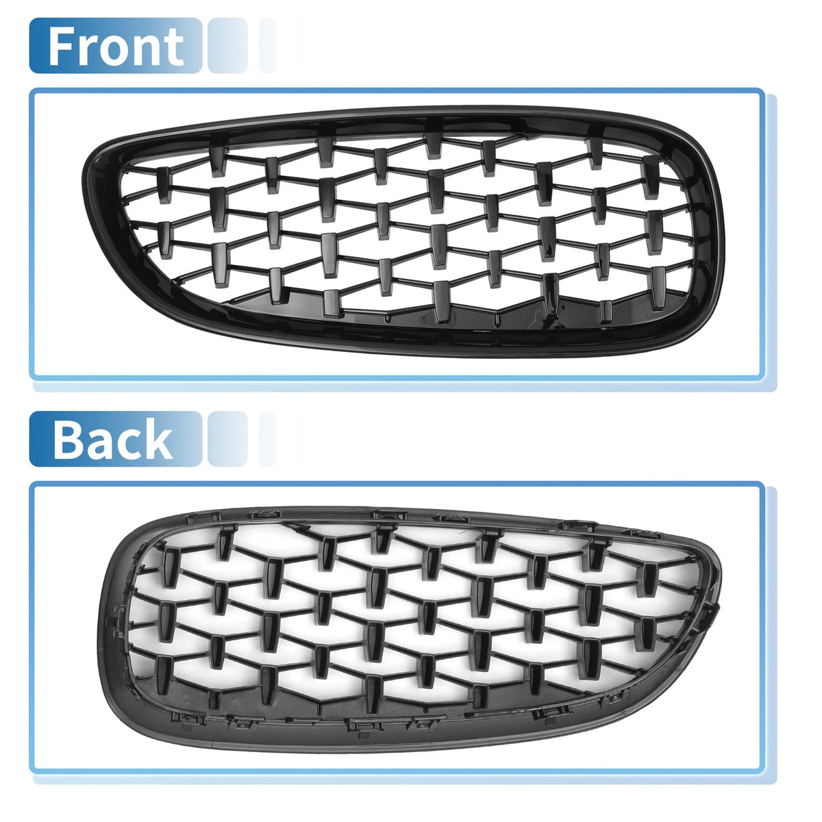 Front Hood Bumper Grille for BMW Z4 E89 (2009-2016) 2 x Grills