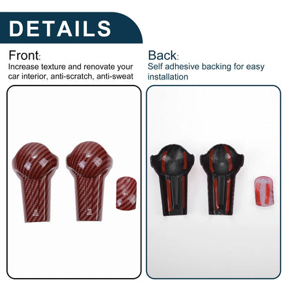 Gear Shift Knob Cover for Ford Mustang 2015-2023 - Red Decorator 1 Set