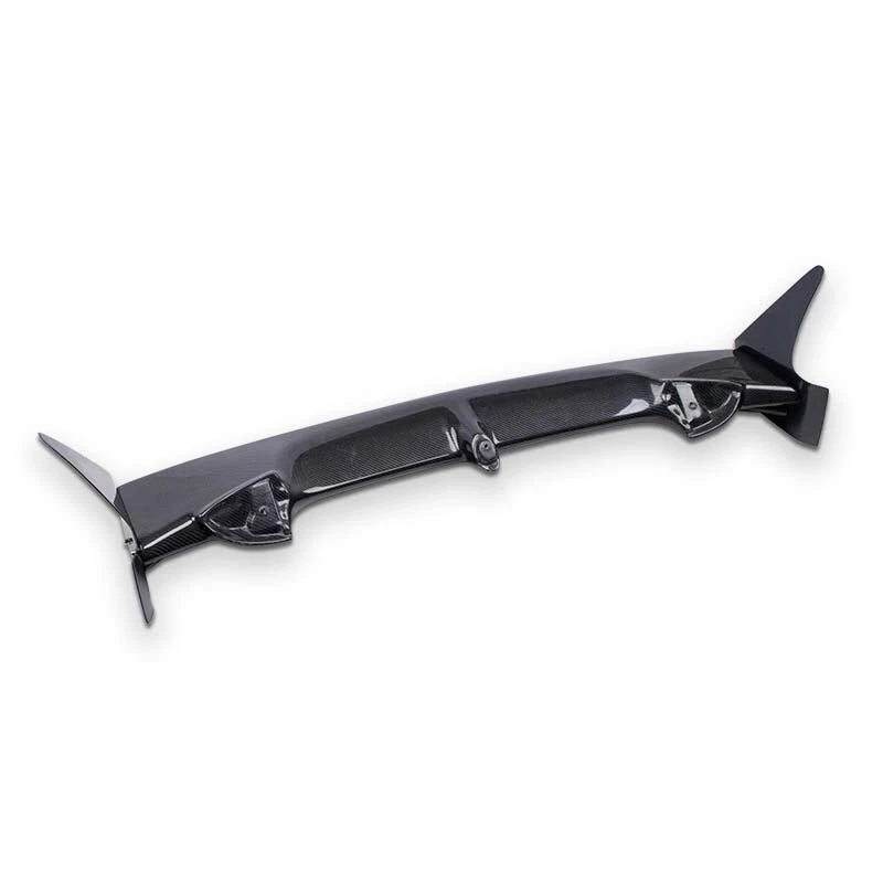 Real Carbon Fiber Double Rear Spoiler  Roof Wing For Mini R55 R56 Clubman