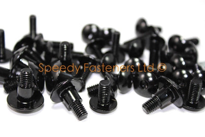 Black Anodized Aluminum Bolts & Dzus Fasteners for Yamaha R1 (2004–2006)