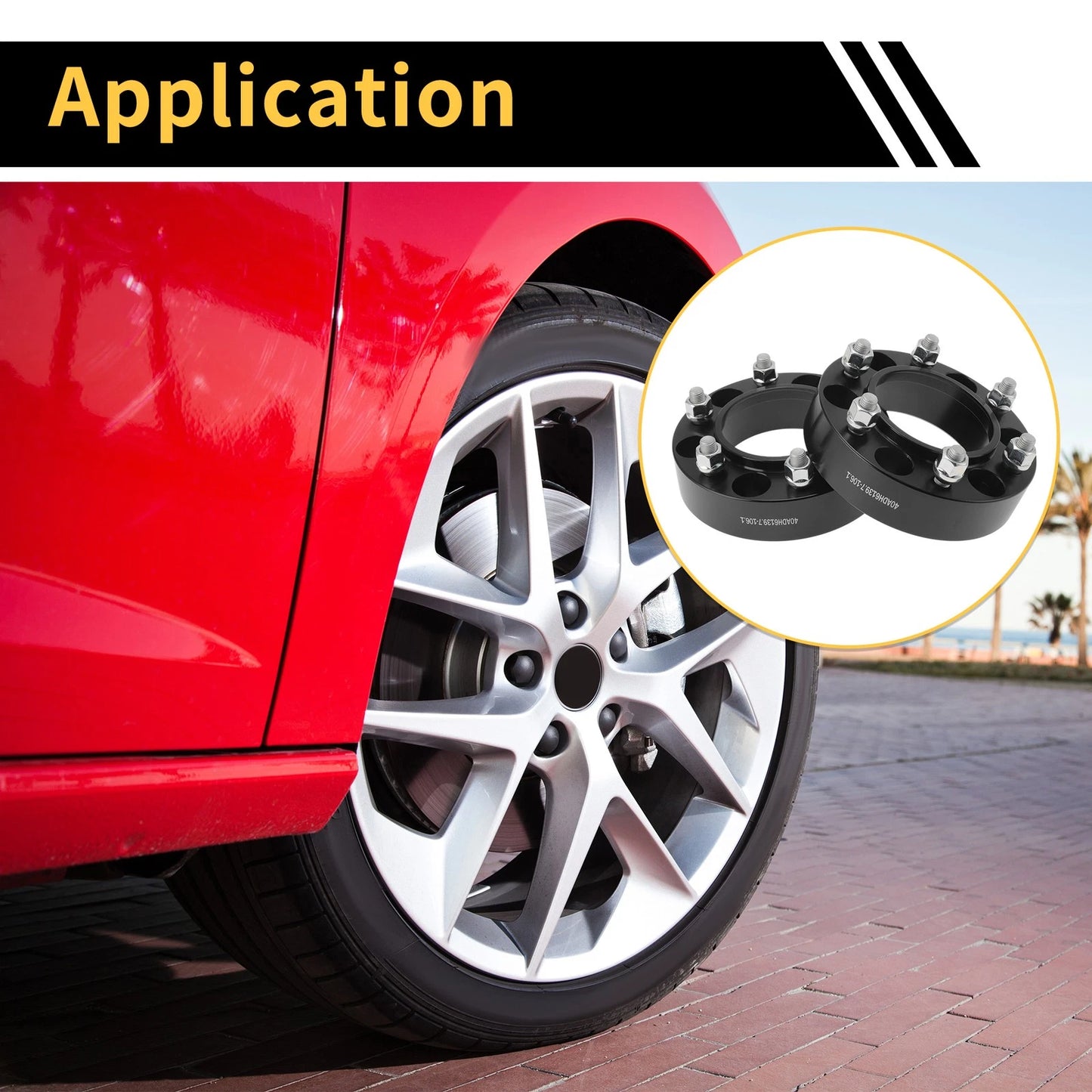 6x139.7mm Wheel Spacers 106.1mm M12x1.5 for Toyota 4Runner (89-23)