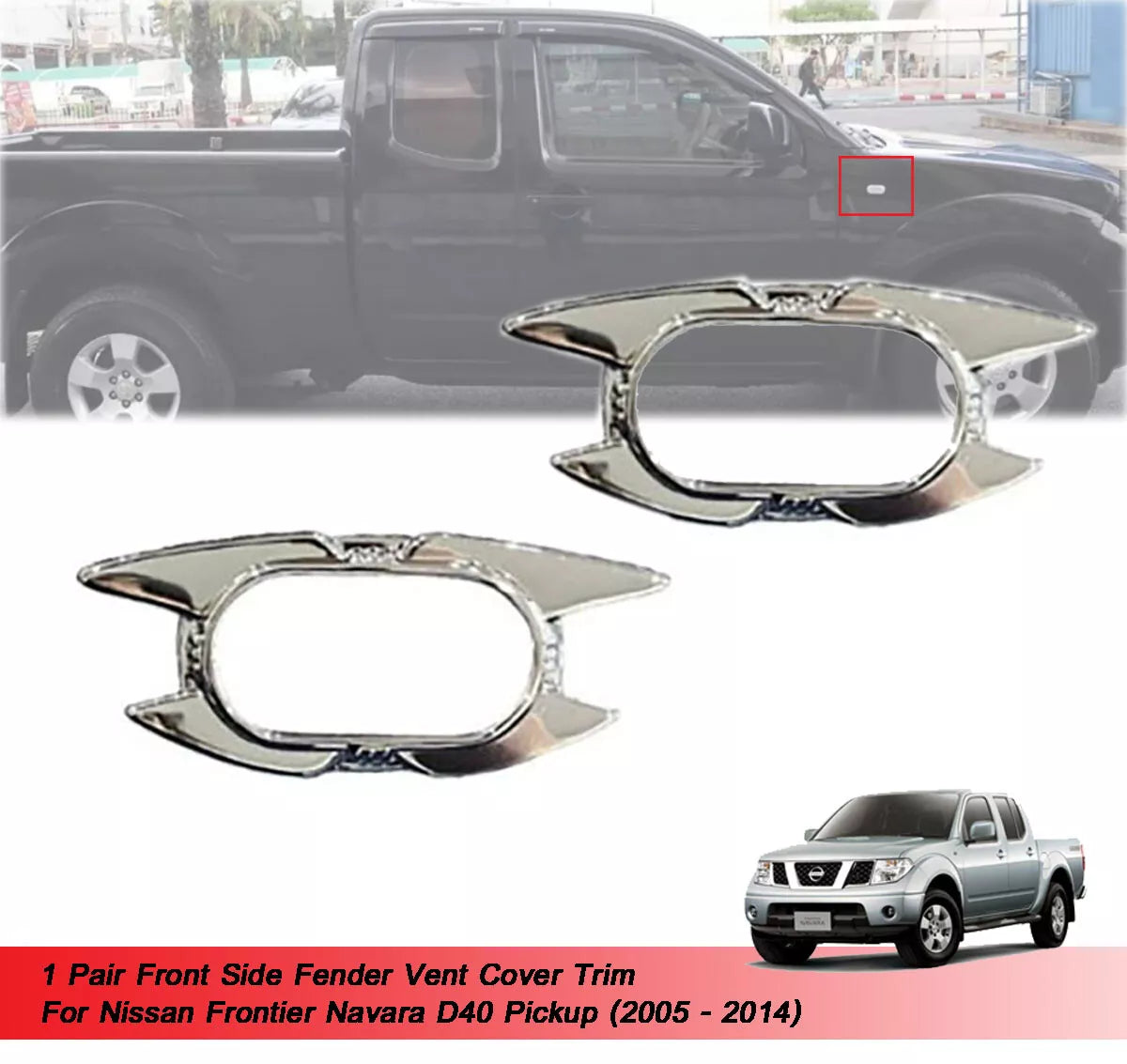 Side Lamp Vent Cover for Nissan Navara D40 (2005-2014)